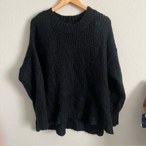 Aerie size medium wool and mohair blend black sweater